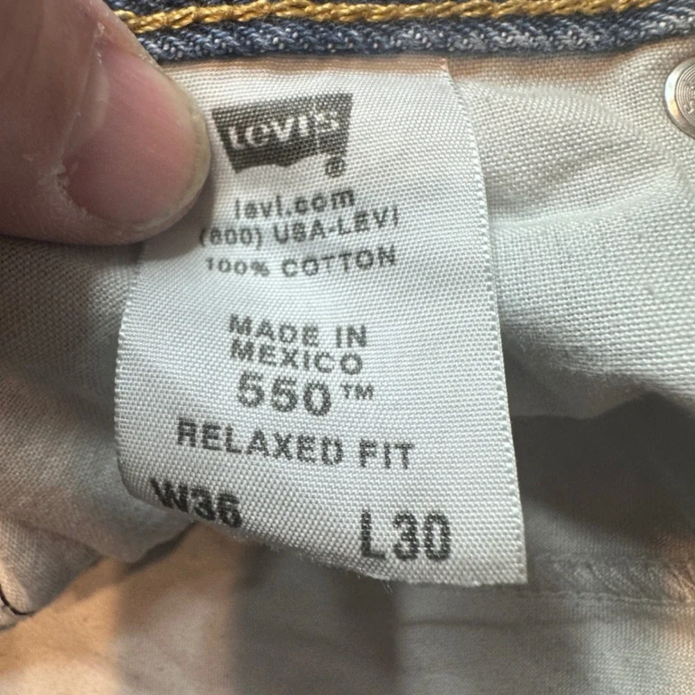 Vintage Levi's 550 Jeans Mens 36x30 (37x29) Blue Relaxed Medium Wash Denim‎ Y2K